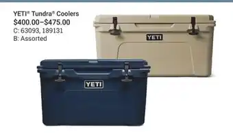 Cabela's YETI Tundra Coolers offer