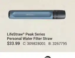 Cabela's LifeStraw Peak Series Personal Water Filter Straw offer