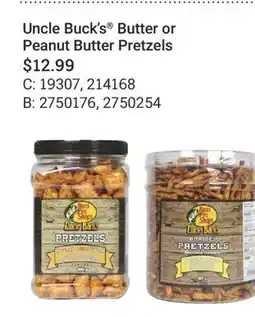 Cabela's Uncle Buck's Butter or Peanut Butter Pretzels offer