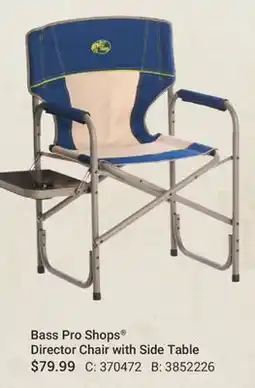 Cabela's Bass Pro Shops Director Chair with Side Table offer