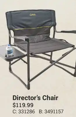 Cabela's Director's Chair offer