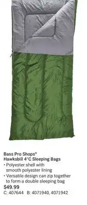 Cabela's Bass Pro Shops Hawksbill 4°C Sleeping Bags offer