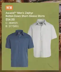 Cabela's Ascend Men's Zephyr Button Down Short-Sleeve Shirts offer
