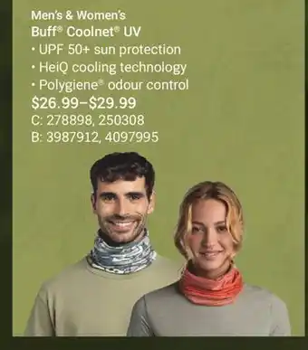 Cabela's Men's & Women's Buff Coolnet UV • UPF protection offer
