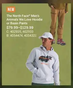 Cabela's The North Face Men's Animals We Love Hoodie or Basin Pants offer