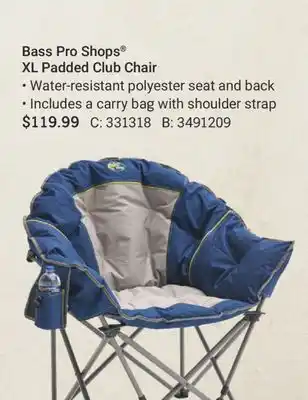 Cabela's Bass Pro Shops XL Padded Club Chair offer