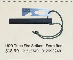 Cabela's UCO Titan Fire Striker-Ferro Rod offer