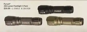 Cabela's Pursuit 400-Lumen Flashlight 3-Pack offer