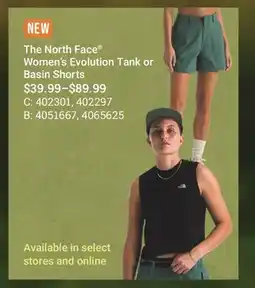 Cabela's The North Face Women's Evolution Tank or Basin Shorts offer