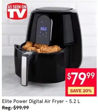 Kitchen Stuff Plus Elite Power Digital Air Fryer - 5.2 L offer