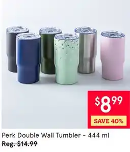 Kitchen Stuff Plus Perk Double Wall Tumbler - 444 ml offer