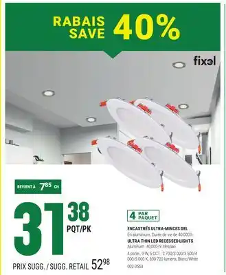 BMR ENCASTRÉS ULTRA-MINCES DEL offer