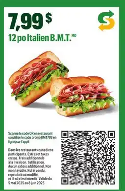 Subway 12 po Italien B.M.T offer