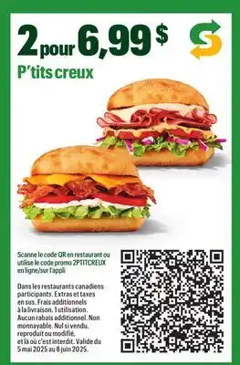 Subway P'tits creux offer