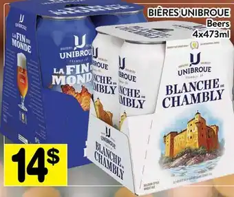 Supermarché PA BIÈRES UNIBROUE | BEERS offer