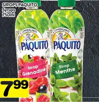 Supermarché PA SIROPS PAQUITO | SYRUPS offer