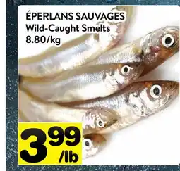 Supermarché PA ÉPERLANS SAUVAGES | Wild-Caught Smelts offer