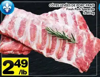 Supermarché PA CÔTES LEVÉES DE PORC FRAIS | FRESH PORK SPARERIBS offer