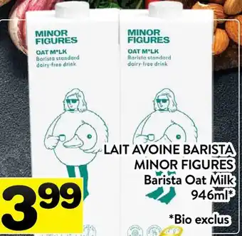 Supermarché PA LAIT AVOINE BARISTA MINOR FIGURES | Barista Oat Milk offer