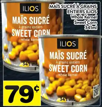 Supermarché PA MAÏS SUCRÉ À GRAINS ENTIERS ILIOS | WHOLE KERNEL SWEET CORN offer