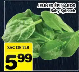Supermarché PA JEUNES JEUNES ÉPINARDS | BABY SPINACH offer