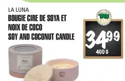Marches Tau BOUGIE CIRE DE SOYA ET NOIX DE COCO LA LUNA offer