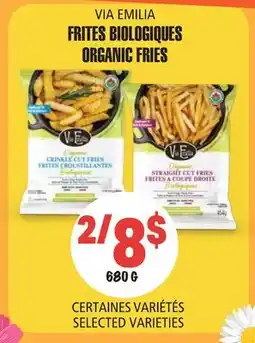 Marches Tau FRITES BIOLOGIQUES VIA EMILIA offer