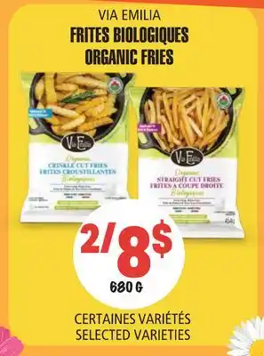 Marches Tau FRITES BIOLOGIQUES VIA EMILIA offer