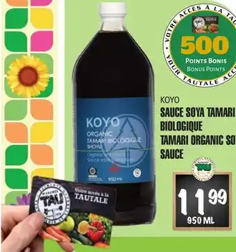 Marches Tau SAUCE SOYA TAMARI BIOLOGIQUE KOYO offer
