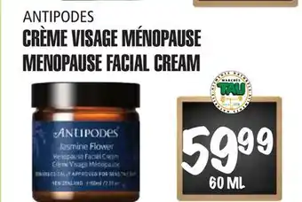 Marches Tau CRÈMEVISAGEMÉNOPAUSE MENOPAUSE FACIAL CREAM ANTIPODES offer