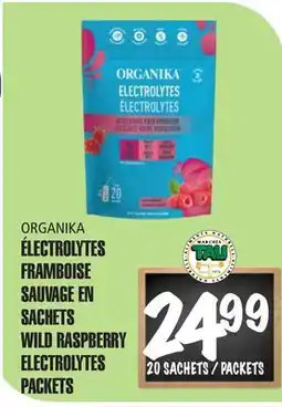 Marches Tau ÉLECTROLYTES FRAMBOISE SAUVAGE EN SACHETS ORGANIKA offer