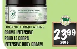 Marches Tau CREME INTENSIVE POUR LE CORPS ORGANIC FORMULATIONS offer