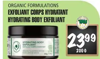Marches Tau EXFOLIANT CORPS HYDRATANT ORGANIC FORMULATIONS offer