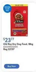 Walmart Ol' Roy Dry Dog Food, 18kg offer