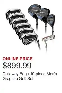 Costco Callaway Edge 10-piece Men's Graphite Golf Set offer