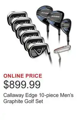 Costco Callaway Edge 10-piece Men's Graphite Golf Set offer