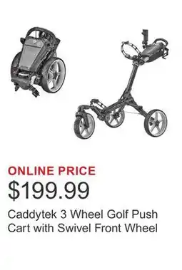 Costco Caddytek 3 Wheel Golf Push Cart with Swivel Front Wheel offer