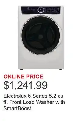 Costco Electrolux 6 Series 5.2 cu ft. Front Load Washer with SmartBoost offer