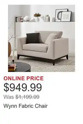 Costco Wynn Fabric Chair offer