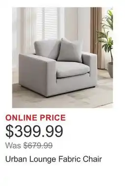 Costco Urban Lounge Fabric Chair offer