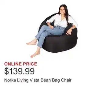 Costco Norka Living Vista Bean Bag Chair offer