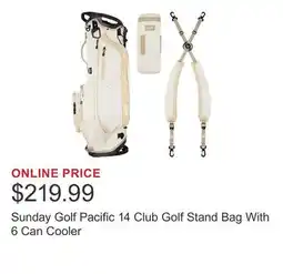 Costco Sunday Golf Pacific 14 Club Golf Stand Bag With 6 Can Cooler offer