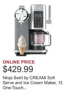 Costco Ninja Swirl by CREAMi Soft Serve and Ice Cream Maker, 13 One-Touch Programs offer