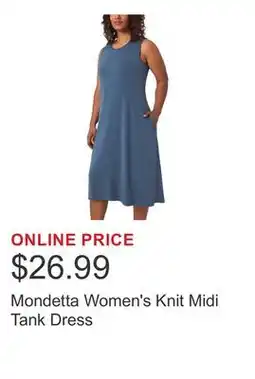 Costco Mondetta Women's Knit Midi Tank Dress offer