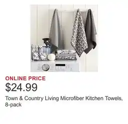 Costco Town & Country Living Microfiber Kitchen Towels, 8-pack offer