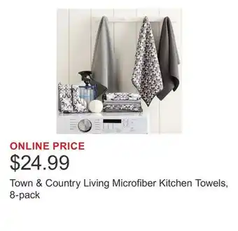 Costco Town & Country Living Microfiber Kitchen Towels, 8-pack offer