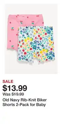 Old Navy Old Navy Rib-Knit Biker Shorts 2-Pack for Baby offer