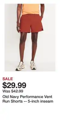 Old Navy Old Navy Performance Vent Run Shorts -- 5-inch inseam offer