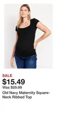Old Navy Old Navy Maternity Square-Neck Ribbed Top offer