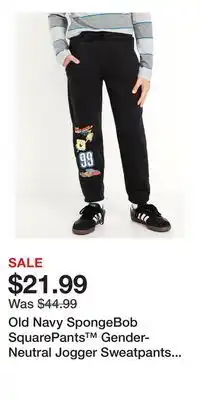 Old Navy Old Navy SpongeBob SquarePants Gender-Neutral Jogger Sweatpants for Kids offer